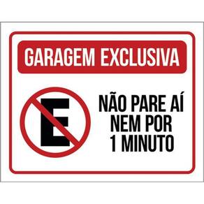 Kit 3 Placas De Estacionamento Não Pare 1 Minuto 36X46