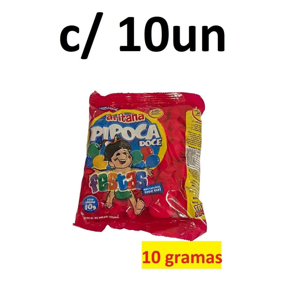 10 Unidades Mini Pipoca De 10Gr Aritana Festa Junina
