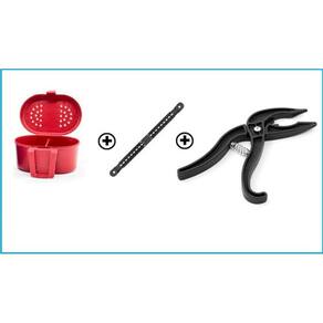 Kit Pesca Alicate Porta Iscas Enrolador De Linha