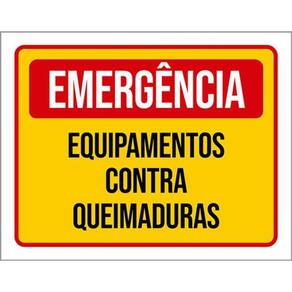 Kit 3 Placas Emergência Equipamento Queimaduras 36X46