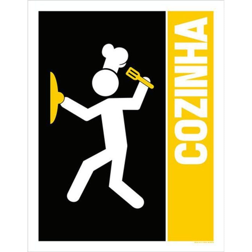 Kit 3 Placas Cozinha Homem 36X46