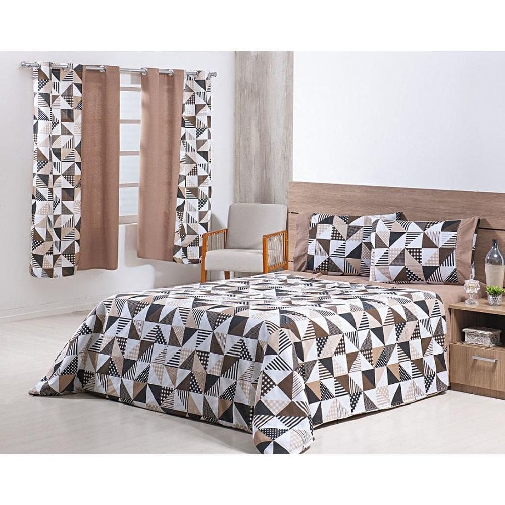 Jogo Lençol 4 Peças Cama Viúva 1,88Mx1,28Mx25Cm 100% Algodão