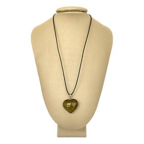 Colar Em Couro Grego E Prata Green Gold Coração -