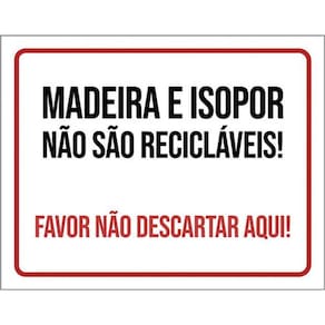 Kit 3 Placas Madeira Isopor Não Sâo Recicláveis 36X46