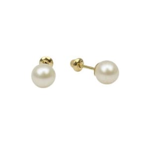 Brinco Pérola 5Mm Ouro 18K