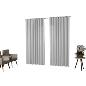 Cortina 3,00X2,50 Oxford Quarto Sala Porta Branco