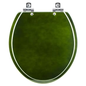 Assento Sanitário Soft Close Convencional Oval Verde Degrade para Todos os Fabricantes