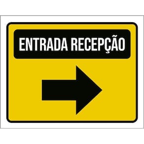 Kit 3 Placas Entrada Recepção Seta Direita 36X46