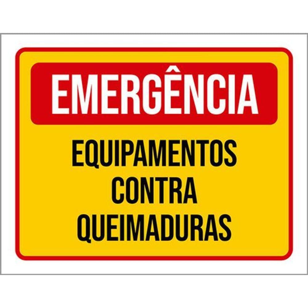 Kit 3 Placas Emergência Equipamento Queimaduras 36X46
