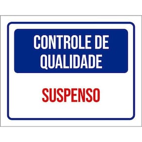 Kit 3 Placas Controle Qualidade Suspenso 36X46