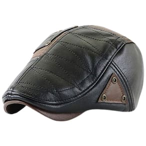 Boina Masculina Em Material Sintético Fashion Moderna Preto