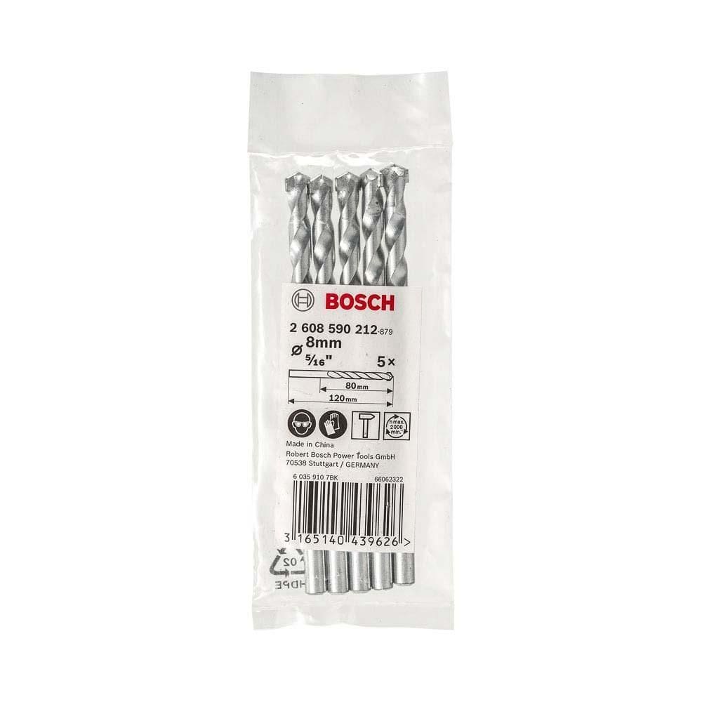 Bosch Broca Cyl-1 Para Concreto 8 X 80 X 120 Mm 5 Peças