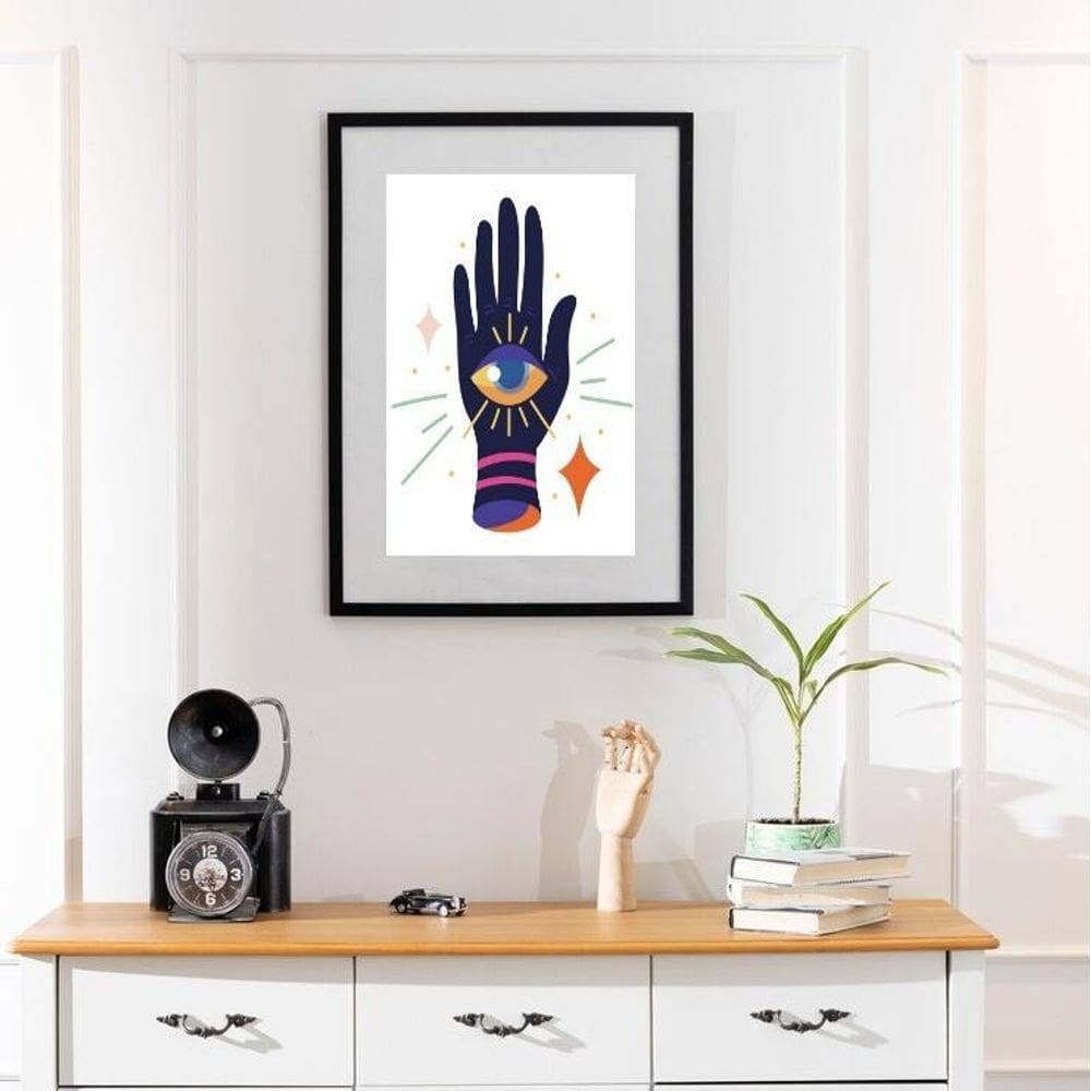 Quadro Esotérico Mão - 60X48Cm