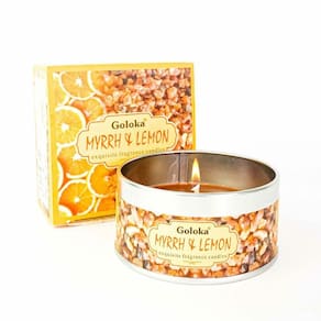 Vela Aromática Lata Indiana Goloka Vegano - Escolha O Aroma