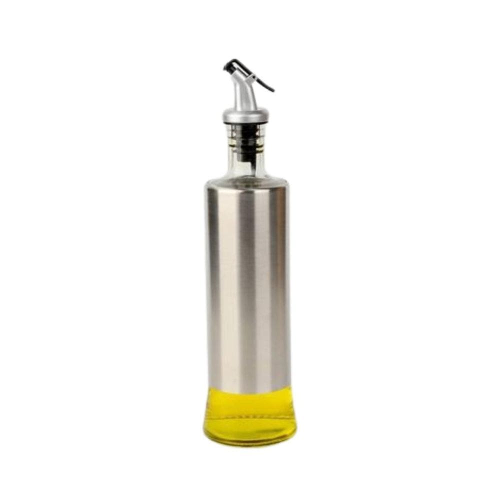 Galheteiro De Vidro E Inox Com Dosador 300Ml