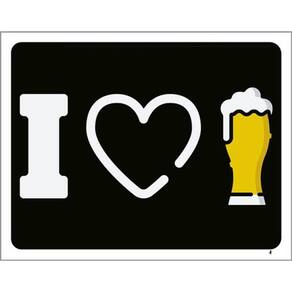 Kit 3 Placas I Love Beer 36X46
