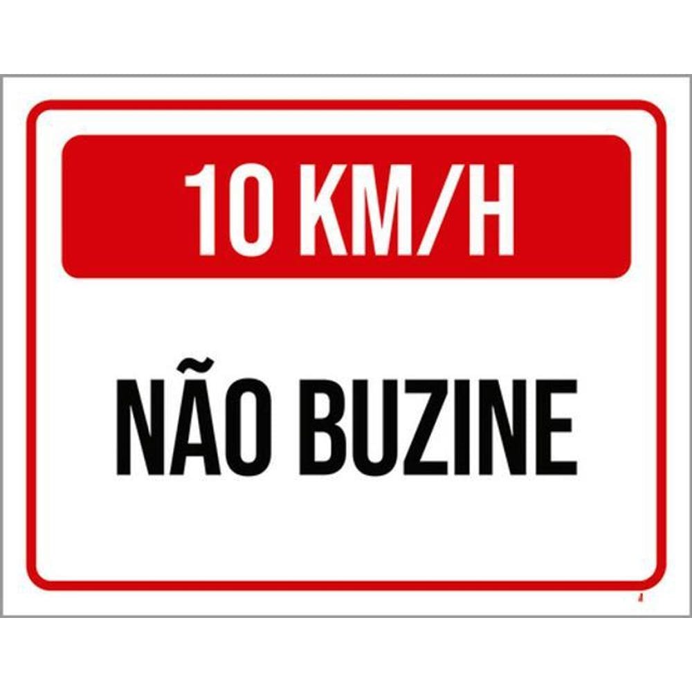 Kit 3 Placas 10Km Não Buzine 36X46