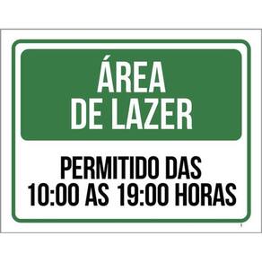 Kit 3 Placas Área De Lazer Horário Permitido 36X46