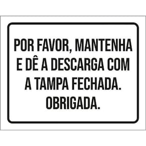 Kit 3 Placas Mantenha E Dê A Descarga Tampa Fechada 36X46