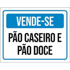 Kit 3 Placas Vende-Se Pão Caseiro Pão Doce 36X46