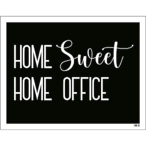 Kit 10 Placas Home Sweet Home Office Horizontal 36X46