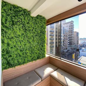 Placa Planta Jardim Vertical Casa Folhagem Sala Painel Verde