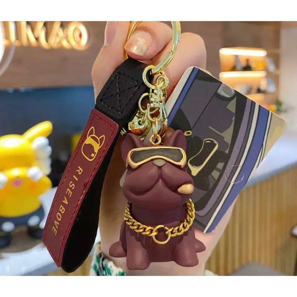 Chaveiro Bulldog Pimp Brow 6cm Resina