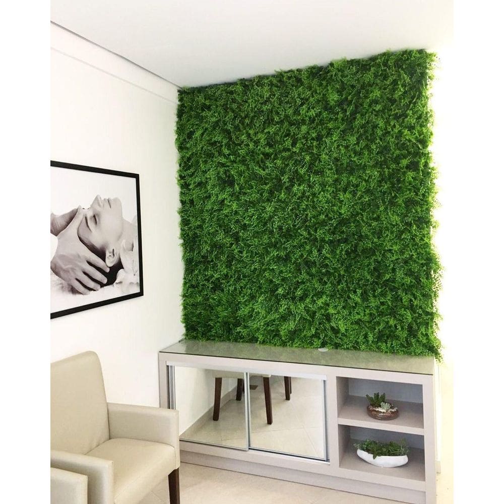 Placa Planta Jardim Vertical Decorativo Artificial Folhagem