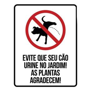Kit 10 Placas Evite Seu Cão Urine Xixi No Jardim 36X46