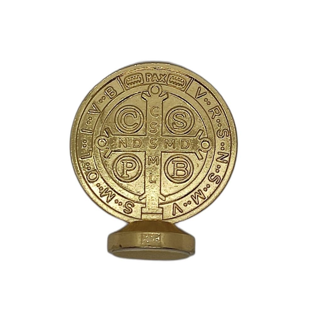 Imagem São Bento Dourada Com Fita Auto Colante