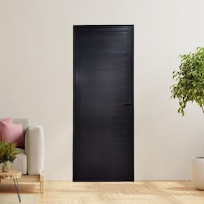 Porta Lambril com Maçaneta Linha 25 210x80 Lado Esquerdo Preto