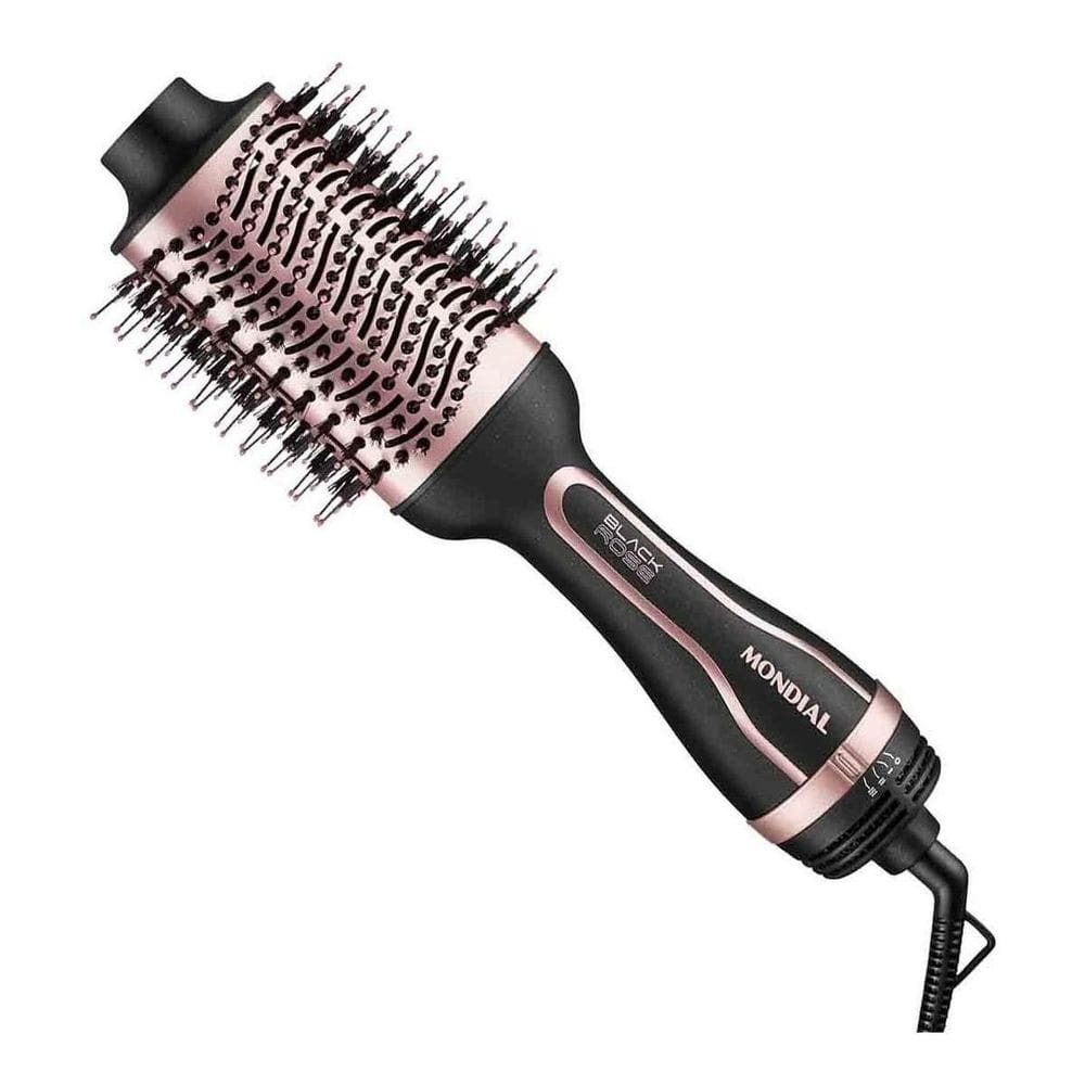Escova Secadora Mondial 1200W Ceramica Ions Brack Rose 110V