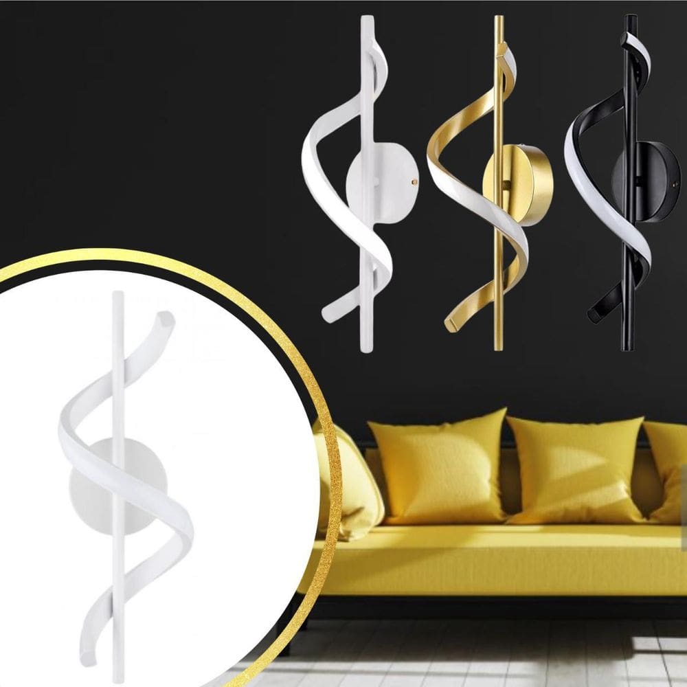 Luminária Arandela Led 24 Watts 40X12Cm Espiral Ondulado