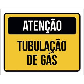 Kit 3 Placas De Atenção Tubulação De Gás 36X46