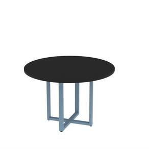 Mesa de Reunião Redonda 100cm Mrr1100p25tub Preto/Dali