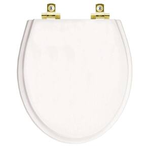 Assento Sanitário com Amortecedor Ritz Branco para vaso Deca com Ferragem Dourada