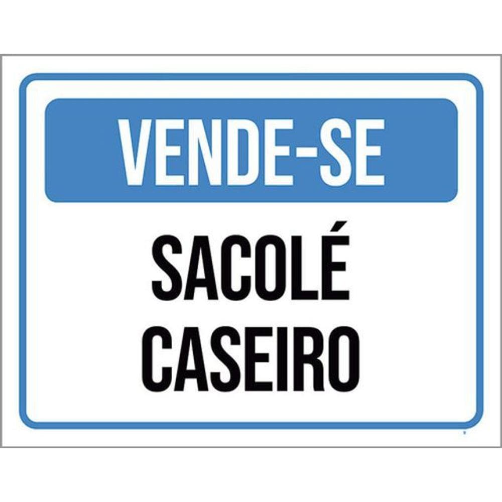 Kit 3 Placas Vende-Se Sacolé Caseiro 36X46