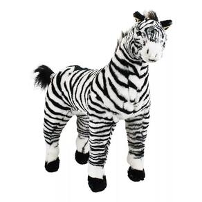 Zebra Realista Em Pé 70cm - Pelúcia