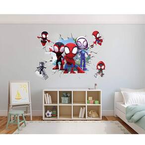 Adesivo De Parede Homem Aranha E Seus Amigos