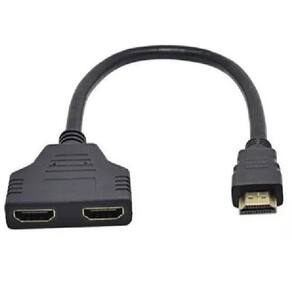 Cabo Adaptador Duplicador HDMI macho 2 saidas Femea