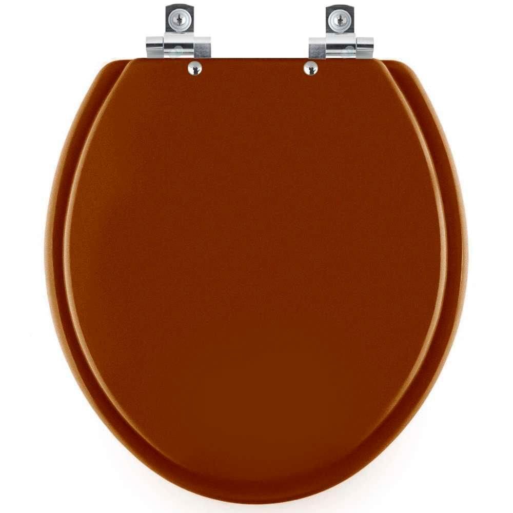 Assento Sanitário Soft Close Convencional Oval Caramelo para vaso Deca