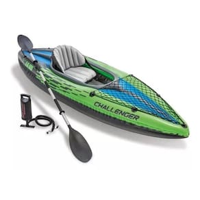 Caiaque Inflável Intex Challenger K1 + Remo + Bomba Inflar