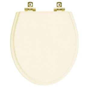 Assento Sanitário com Amortecedor Ritz Creme para vaso Deca com Ferragem Dourada