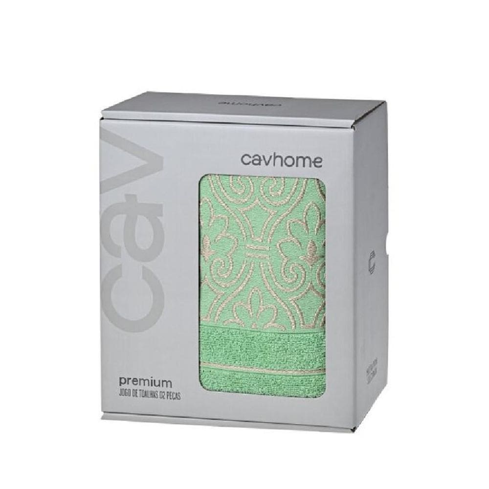 Jogo Toalha Banhão E Rosto 2 Peças Taj Mint Cavhome