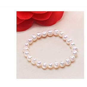 Pulseira Elástica Pérolas Noiva Debutante E Daminha 16cm