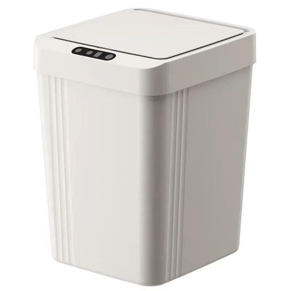 Lixeira 13 Litros Sensor Automática Inteligente Pilha-Branco