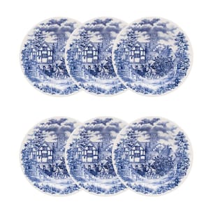 Pratos Fundos com Estampa Cena inglesa 21,5cm 12 Unidades - Biona 026836
