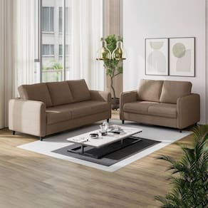 Conjunto Sofá com 2 e 3 Lugares em Linho Orquídea Cabecasa Madeiramadeira Castor