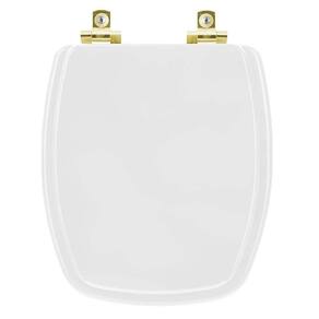 Assento Sanitário com Fechamento Lento Amarilis Branco para vaso Fiori com Ferragem Dourada