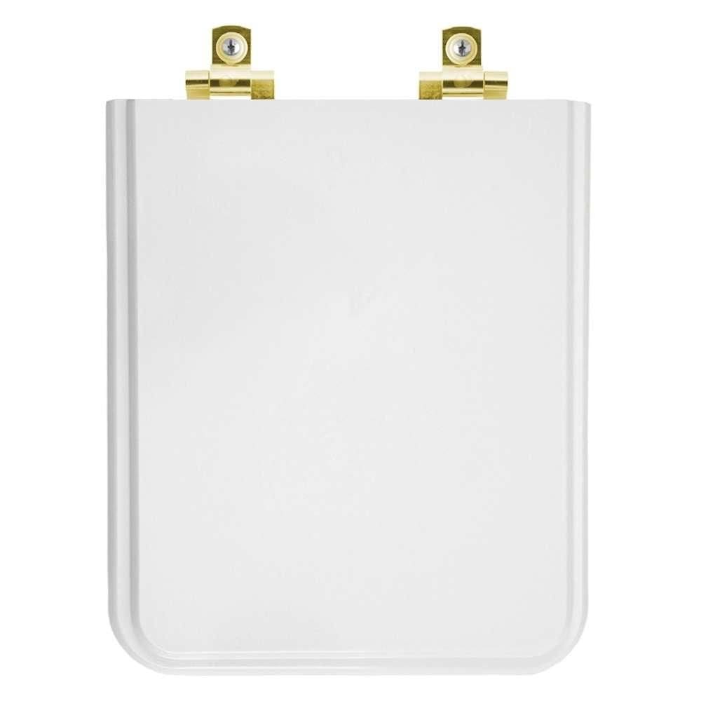 Assento Sanitário Soft Close Square Branco para vaso Incepa com Ferragem Dourada